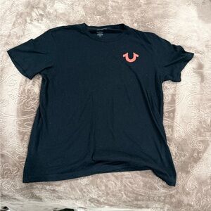 True Religion Black Tee with Red Emblem
